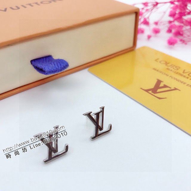 Louis Vuitton新款飾品 路易威登經典字母耳釘 LV銀色金色字母耳環  zglv2184